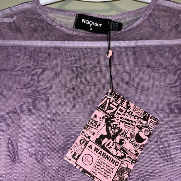 New Girl Order Dolls Kill Angel Face Mesh Skirt Set UK 8/S - Picture 9 of 12